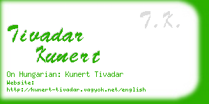 tivadar kunert business card